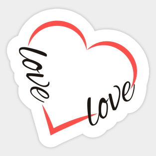 Love Heart Valentine s Day Sticker